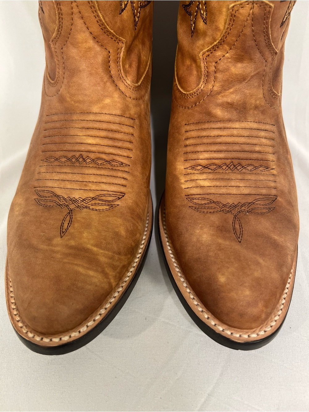 J.B. Dillon Brown Leather Western Cowboy Boots - Picture 11 of 16